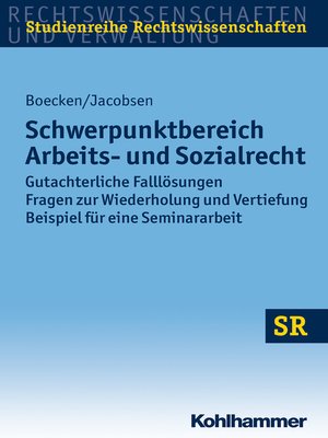 cover image of Schwerpunktbereich Arbeits- und Sozialrecht